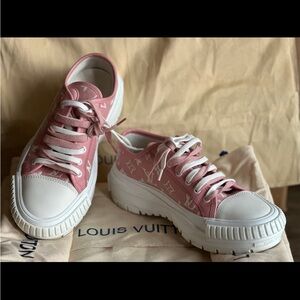 Louis Vuitton Pink and White Women's Sneakers